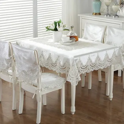  Europe luxury embroidered tablecloth table dining table cover lace table cloth Thick gold velvet re