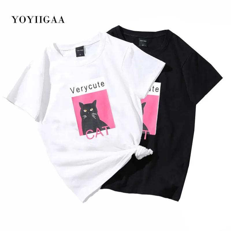 Женская футболка Harajuku летняя женская с круглым вырезом и коротким рукавом