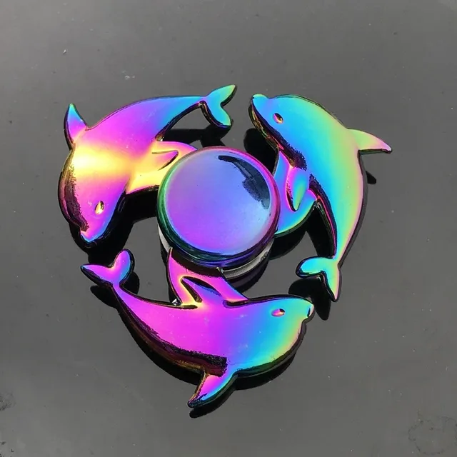 New Rainbow Metal Hand Spinner Focus Toy Ninja Fidget Spinner R188 Electroplate Hybrid Bearing Toys for Children Wholesale 6