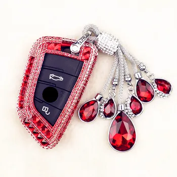 

Crystal Diamond Car Key Case Cover Shell Protector for BMW 1 2 5 7 Series X1 X5 X6 F15 F16 F48 F39 G30 G11 keychain Accessories