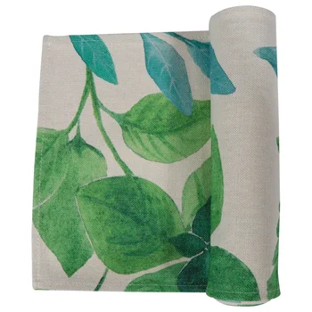 

1pc Refreshing Leaf Pattern Table Runner Table Cloth Lovely Table Cover Desktop Decor Tablecloth for Home Use (160x30cm, Assorte