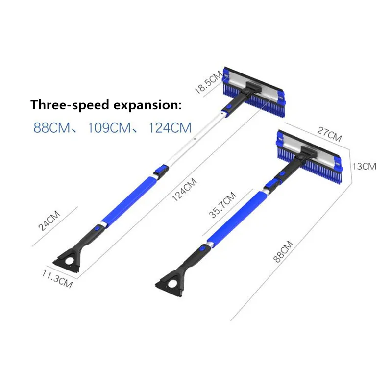 Выдвижная снег лопата, лед скребок очиститель ветрового стекла зимние инструмент для автомобилей, для спортивных внедорожников, щетка для очистки снега воды Жидкость для снятия скребок для снега