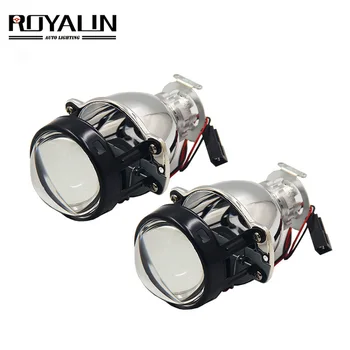 

ROYALIN Car Bi Xenon Mini 1.8 Metal Lens 12V HID Headlight Projector Lamps H4 H7 Universal Auto Motercycle Light Retrofit DIY