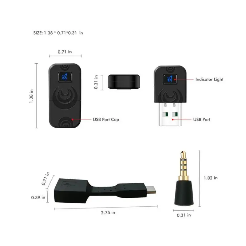 USB беспроводной адаптер с bluetooth передатчик Подходит для Nintendo Switch NS PS4 ПК