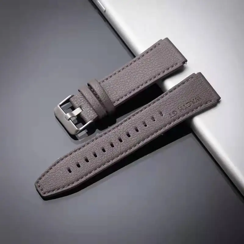 Premium 22mm Leather Strap Band - Sport Edition Original Watchband Replacement Bracelet Correa