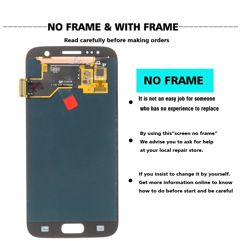 Оригинальный ЖК дисплей 5 1 дюйма с ожогом и тенью рамкой для SAMSUNG Galaxy S7 G930 G930F