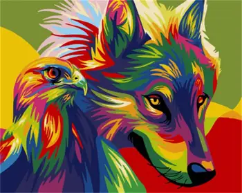 

DRAWJOY Framed Picture Painting & Calligraphy Of Animal DIY Painting By Numbers Coloring By Numbers Home Decor