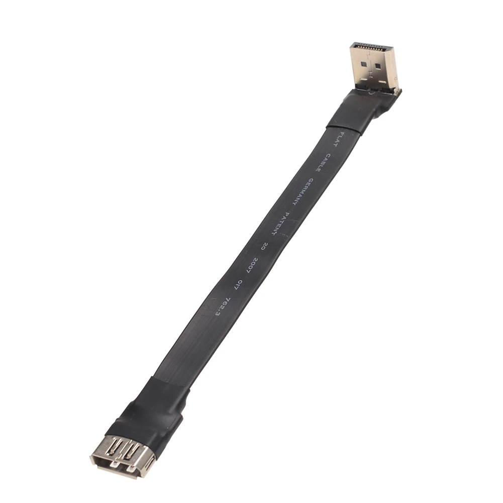 Oro Displayport Dp Maschio Sinistro E Destro E Su E Giù 90 Gradi Da Angolo A Femmina Presa Prolunga Per Montaggio A Pannello 5-3M Personalizza
