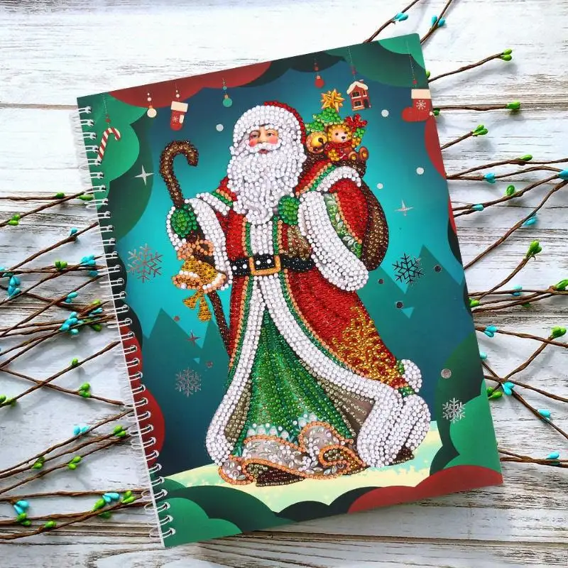 DIY Санта Клаус алмаз особенной формы живопись 50 страниц A4 офисный блокнот DIY альбом для рисования школьные принадлежности для студентов