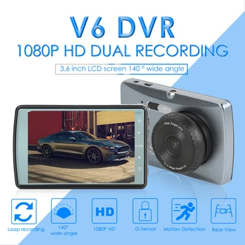 

1080p Full HD Car DVR Dashboard Camera 3.6 inch IPS Display Dash Cam with Rear View Camera Car Vehicle Multifunctional Parts