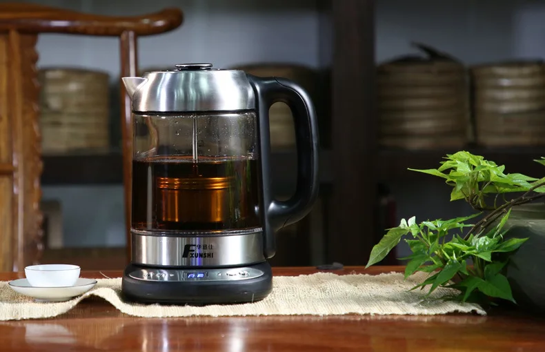 Бытовой умный чайник с высокой изоляцией из боросиликатного стекла, заварочный чайник, электрический чайник с защитой от сухого сжигания, вареный чайник