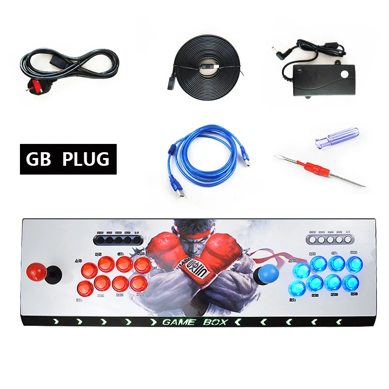 Style 5 GB PLUG Pandora 3D аркадная коробка 2448 в 1 Функция сохранения нулевой задержки 8 кнопок Джойстик контроллер PCB 134 шт. 3D игры ретро аркадная консоль - Цвет: Style 5 GB PLUG