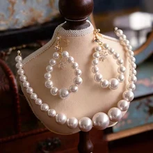 Высокое качество Европейский жемчуг повязка на голову для невесты с серьгой Свадебная Корона-Тиара набор свадебные аксессуары для волос Выпускной головной убор