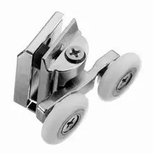 2pcs Double Sliding Pulleys Shower Door Rollers Wheel Runners 23m