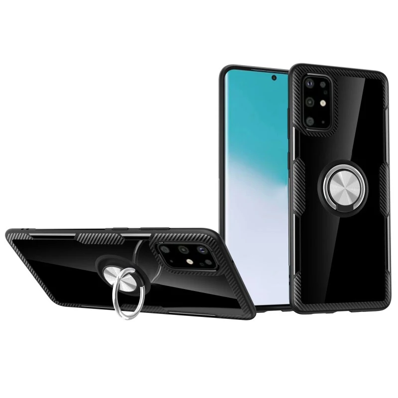 Прозрачный автомобильный держатель магнитное кольцо чехлы для телефонов Samsung