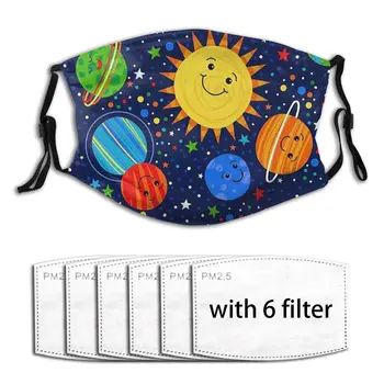 

Reusable Breathable Unisex Face Mask Planet Star Protective Mask Anti Haze Dust Dustproof Mouth Mask Anti Dust