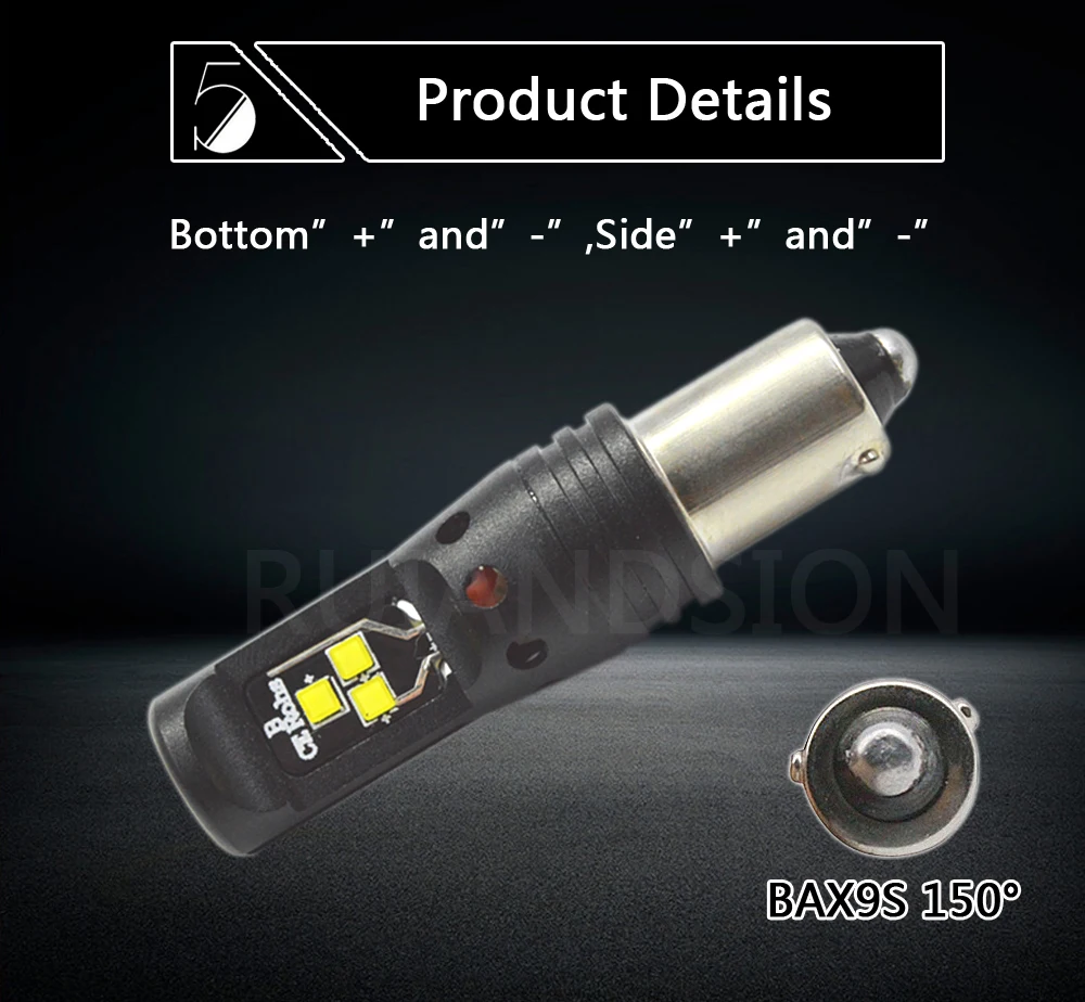 BAX9S 0.36A Высокая мощность Canbus ОШИБОК BA9S T4W BAX9S H6W BAY9S H21W светодиодный Обратный парковочный номерной знак огни белый AC 12-24 В - Испускаемый цвет: BAX9S