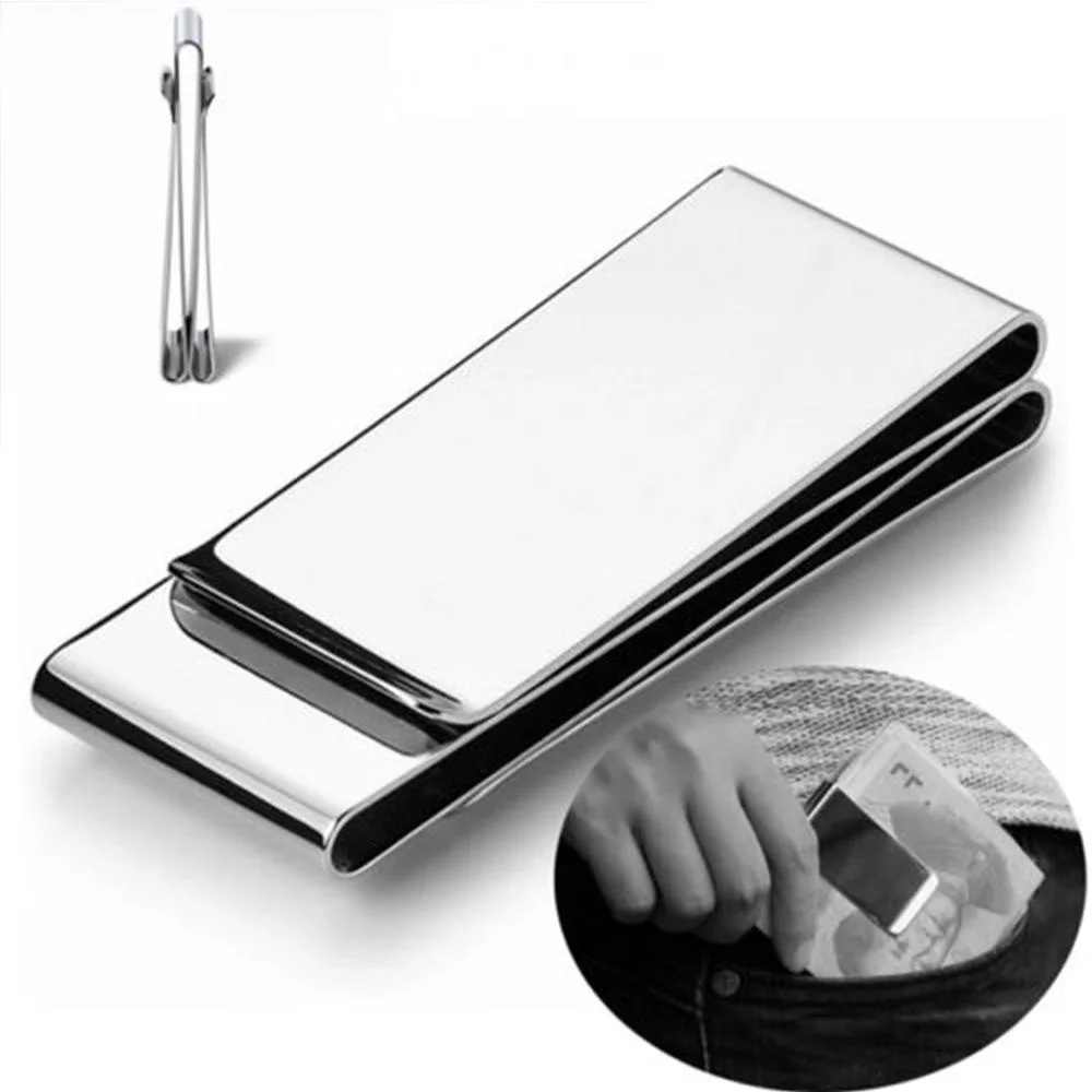 Men's Pocket Money Clip Dollar Metal Clamp Card Clips Card Purses 2022 New Fashion Women Metal Clamp For Money Cash Holder 4