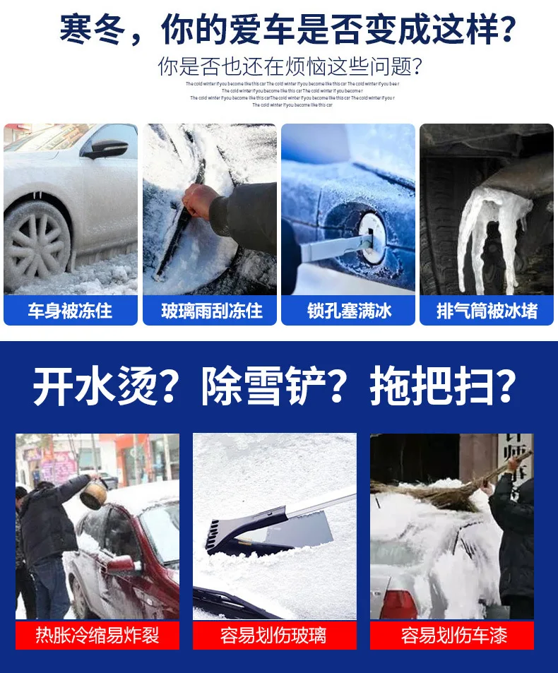 Машина hui rong Snow Deicer зимний автомобиль лобовое стекло автомобильный холодильник антифриз удаление снега размораживание соединение 500 мл