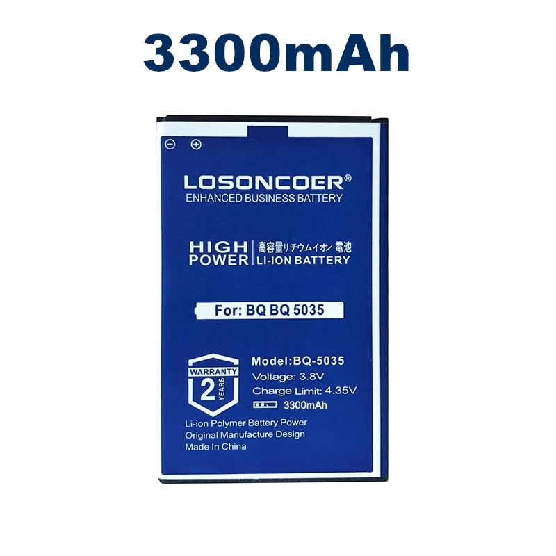 LOSONCOER 3300mAh BQ-5035 батарея для BQ BQS-5035/BQ-5035 батареи мобильного телефона