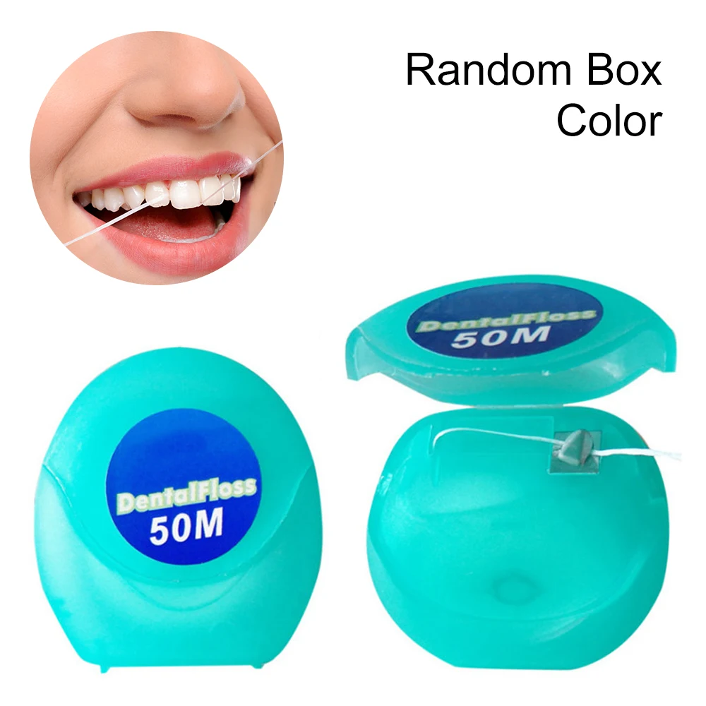50m Boxed Dental Floss Ultra Fine Deep Cleaning Teeth Prevent