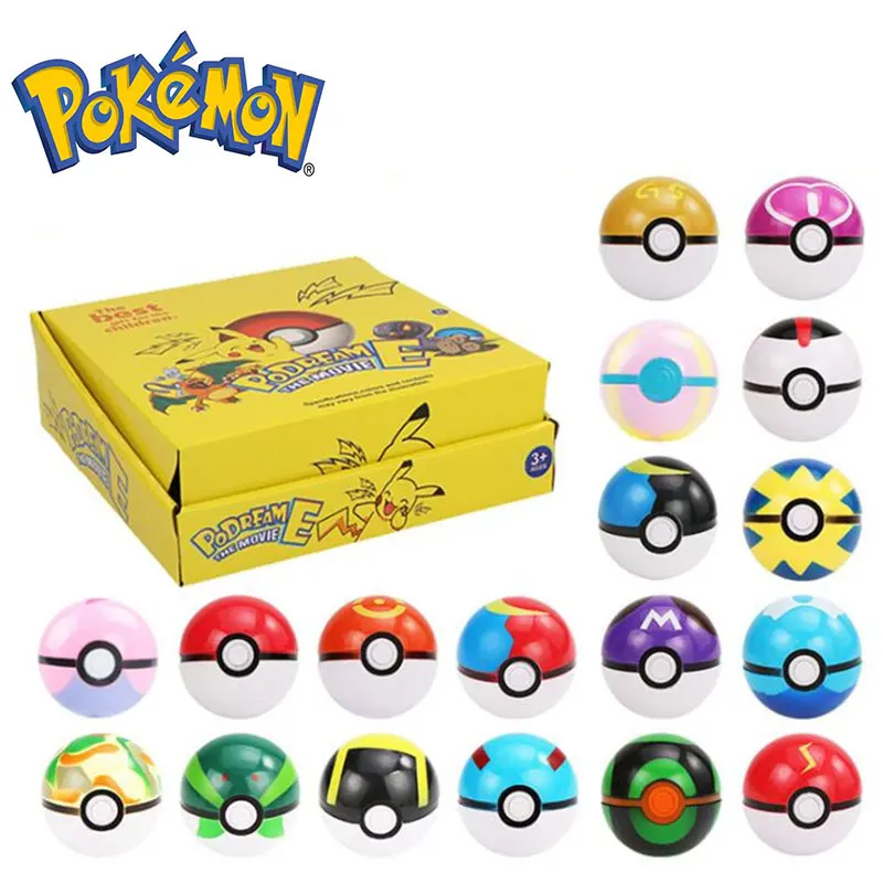 Anime Pokemon Figures Pokeball Set 8/12pcs 7cm Pokemon Toys Pokemon Pikachu Model Monster Poking Balls Figurine Toys for Child