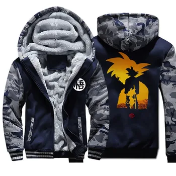 

Harajuku Hoodies For Men Japan Anime Dragon Ball Men Warm Clothing Casual High Quality Mens Zipper Jacket Tracksuit Autumn Tops