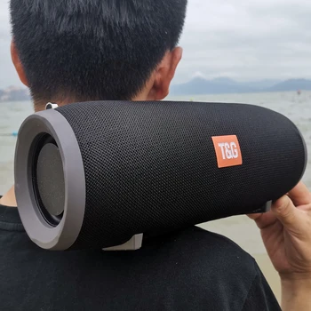 

High Power Bluetooth Speaker Wireless Soundbar Column TG118 40W Outdoor Portable Subwoofer Music Center BoomBox 3D Stereo FM/TF