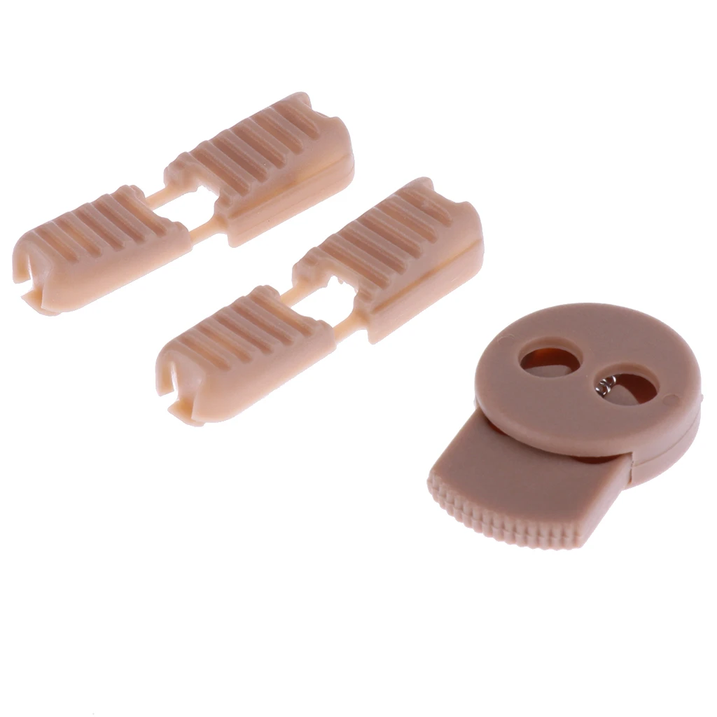 Heavy Duty Double Hole Nylon Cord Lock Clamp Toggle Stop Slider for Shoelance, Paracord, Accessory Cordage, Drawstrings