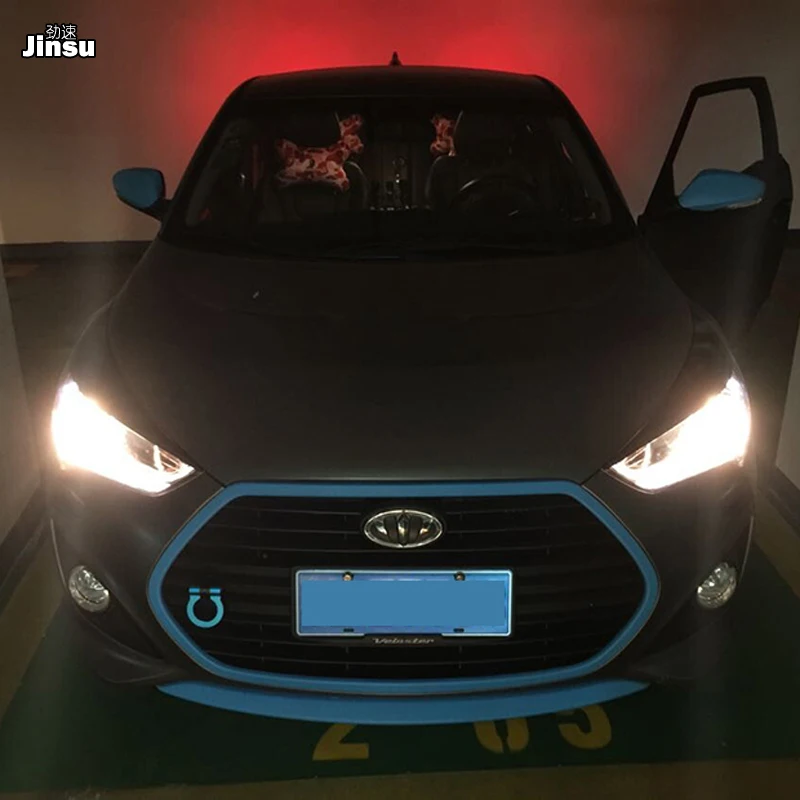 LP стиль для Hyundai Veloster 1.6L 1,6 T карбоновое волокно широкий корпус фара бровей CF передний бампер век комплект для кузова автомобиля брови