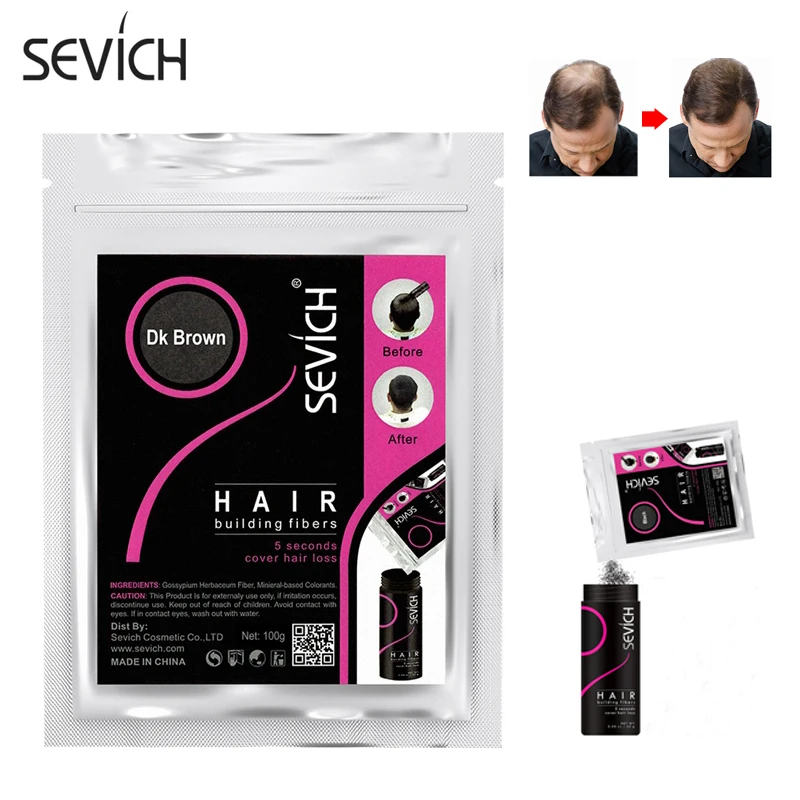 Sevich10colorshairfiberthickenpowder100grefillbaghairloss