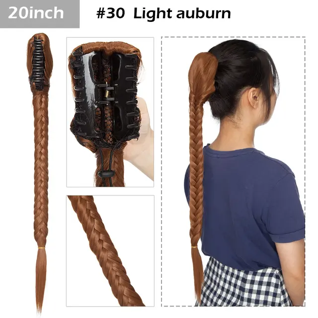 S-noilite Syntheitc Big Grab Ponytail Hair Extension Claw Clip In Ponytail Extension Hair Fake Hairpiece For Women Daily Party 20-1784