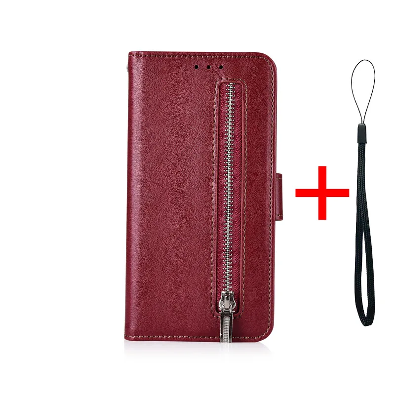 61zipper--Winered Бумажник с застежкой-молнией чехол для Xiaomi Redmi Note 4 5 7 K20 Pro фотоаппаратов моментальной печати 7S Y3 Y2 Y1 S2 7A 6A 5A Prime 4A 4X Крышка для Xiaomi Mi 6X 5X A1 A2 чехол - Цвет: 61zipper--Winered