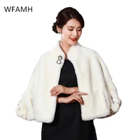 high quality Winter clearance short mink fur coat female 2020 new cape bat sleeve shawl whole mink coat plus size women cothes
