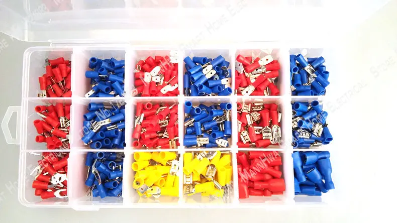 

330pcs Assorted Full Insulated Fork U-type Set Car Auto Terminals Connectors Assortment Kit Electrical Crimp Spade Ring
