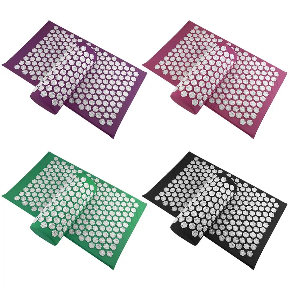 66 x 42cm Massager Cushion Massage  Fitness Yoga Spike Mat Lotus Acupuncture Massage Mat Bed Pilates Yoga Massager Cushion Fit