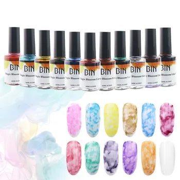 

16ML Nail Smudge Watercolor Marble Nail Ink Magic Flower Gel Beautiful Flower