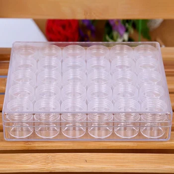 

Accessories Transparent Gift Storage Case Jewelry Box Plastic Organizer Compartment Divider Double Seal 30 Grids Home Supplies