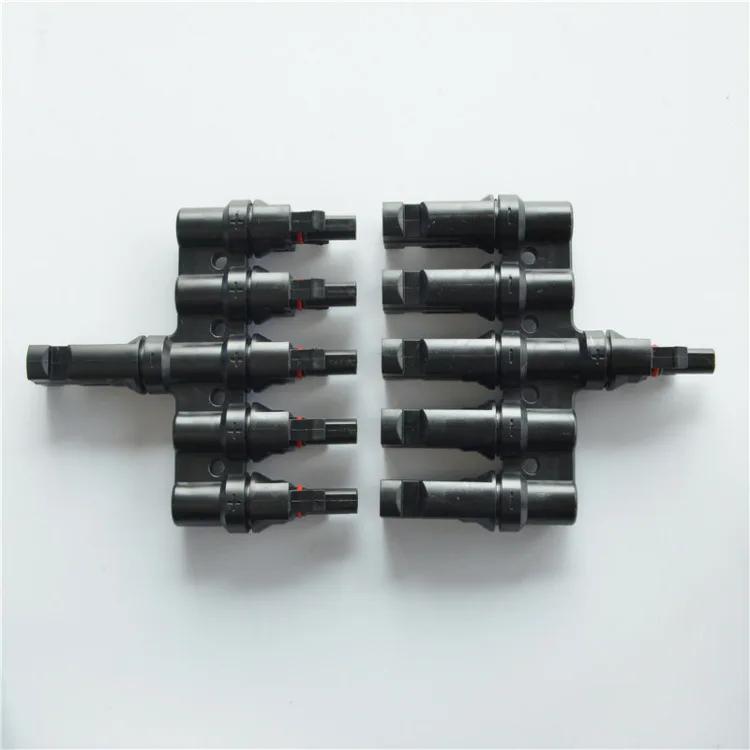 

MC4 Dragged Five Connector MC4 5 Port 5T Power Generation System Only MC4 Waterproof Plug And Socket Joint Connector
