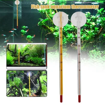 

Pet Supplies Fish Tank Submersible Household Temperature Test Equipment Glass Tube Suction Cup Aquarium Thermometer