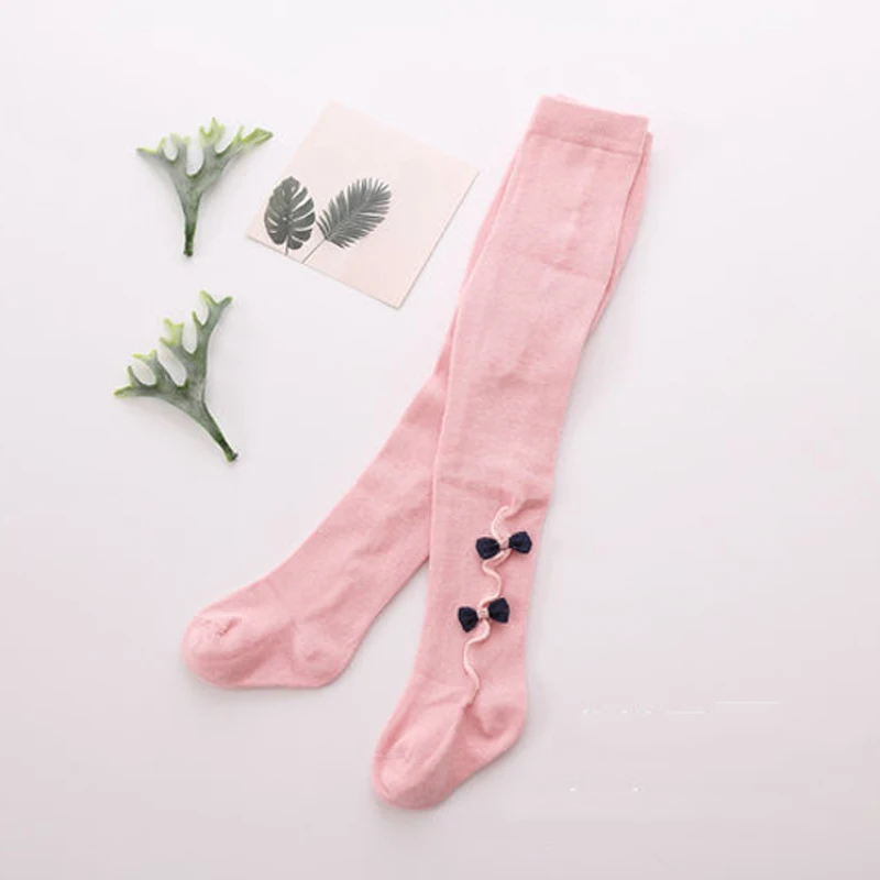 Toddler Baby Girl Winter Knit Stockings Cotton Bow-knot Tights 0-3Y Pantyhouse