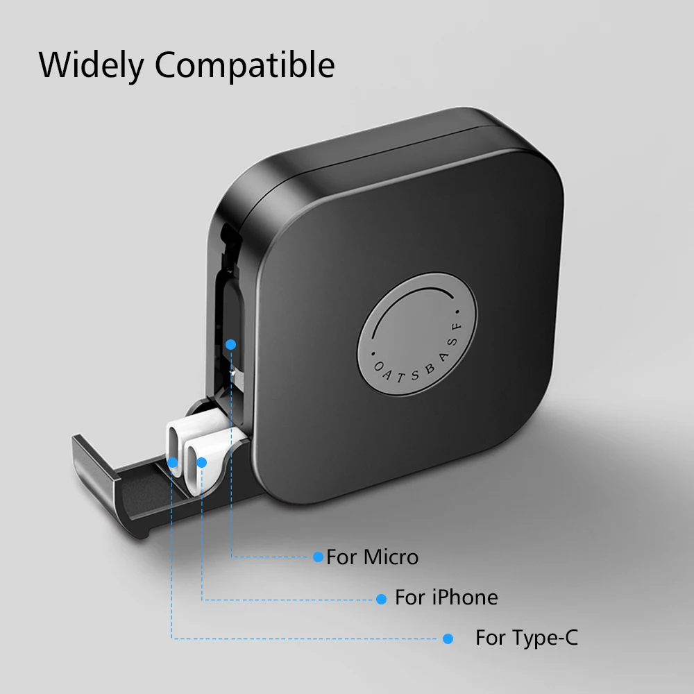 Oatsbasf Новый 3 в 1 Usb Type C выдвижной кабель для IPhone 8 7 plus X XS скрытый USB зарядки Xiaomi Huawei