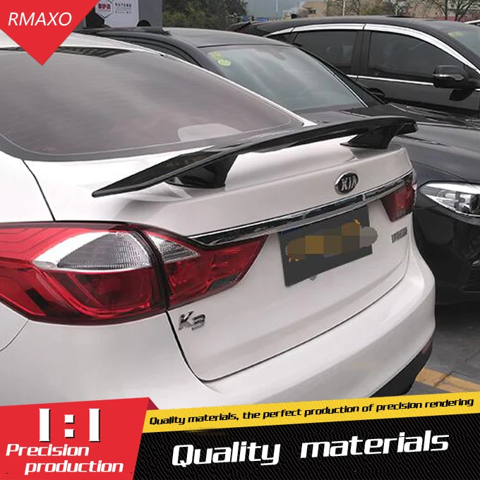 Для Kia Forte K3 спойлер 2008-2013 для Kia Forte K3 nTF надрезаемая подкладка, ABS Материал заднее крыло автомобиля праймер цвет задний спойлер