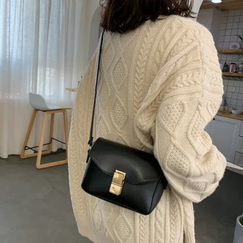 

Retro Small Square Bag 2020 New Messenger Bag Simple Fashion Single-Shoulder Bag for Women