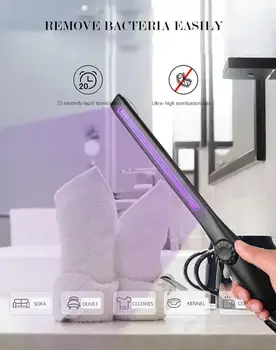 

1/2/3pcs Home 40 LED UVC Disinfection Lamp Germicidal Sterilizer Light UV Tube Handheld Portable Effective Ultraviolet Lamps