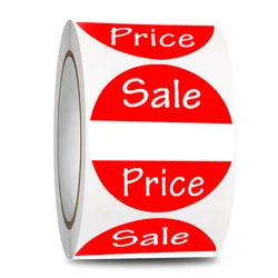 Étiquette autocollante rouge ronde amovible, 100/300/500 pièces, pour prix de vente, pour heures supplémentaires, pour magasin de proximité 