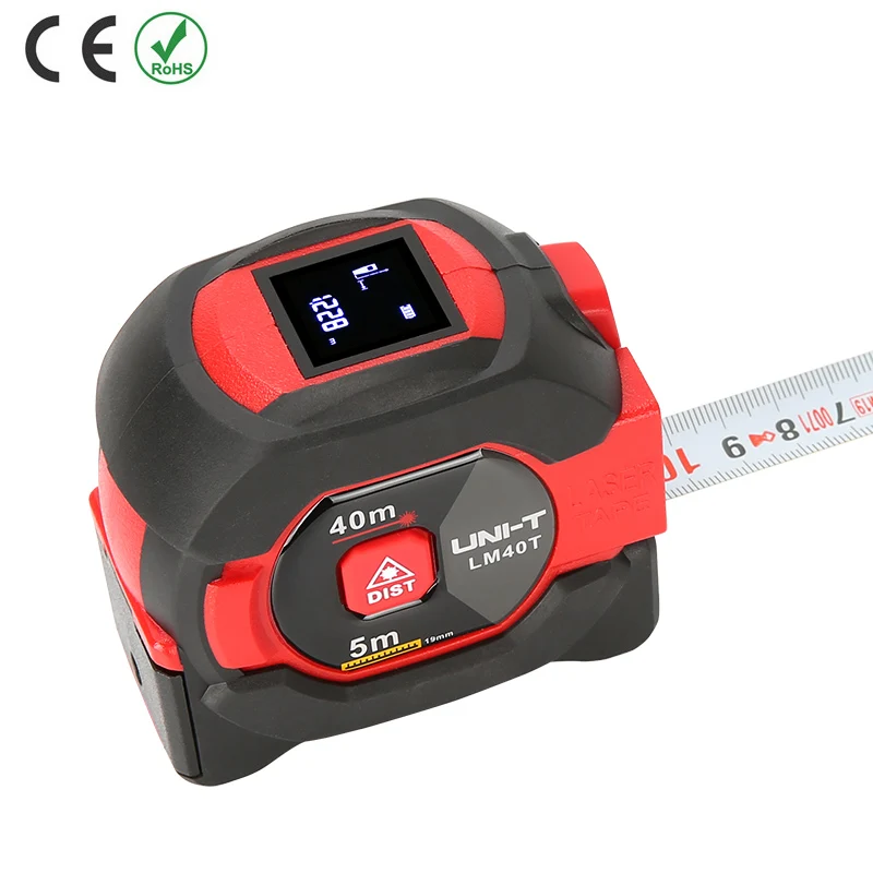 UNI-T LM40T Laser Tape Measure 40M 2-in-1 Laser Rangefinder Infrared Distance Meter Electronic Ruler LCD Display Portable UNI-T LM40T Laser Tape Measure 40M 2-in-1 Laser Rangefinder Infrared Distance Meter Electronic Ruler LCD Display Portable