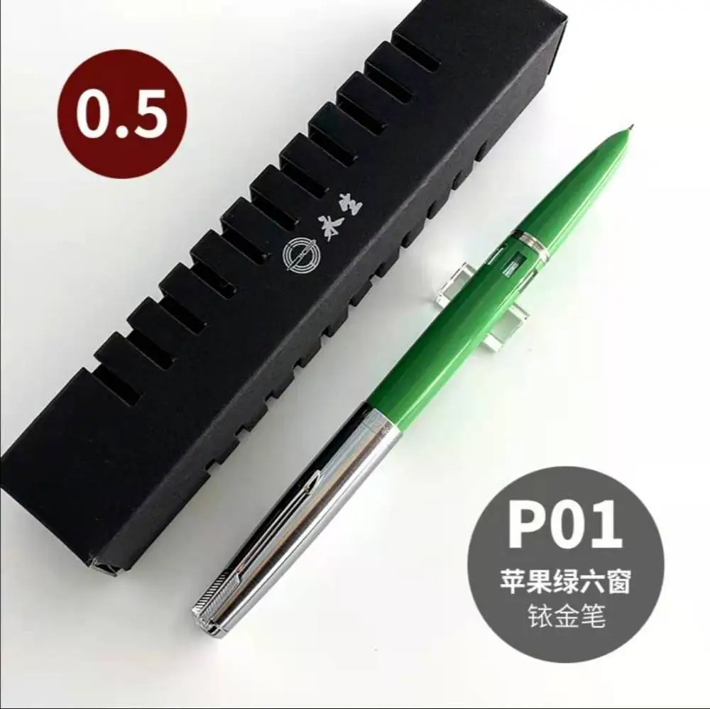 

2021 New Color Wing Sung 601 Vacumatic Fountain Pen Piston Type Fine Nib Silver Clip Stationery Office school supplies