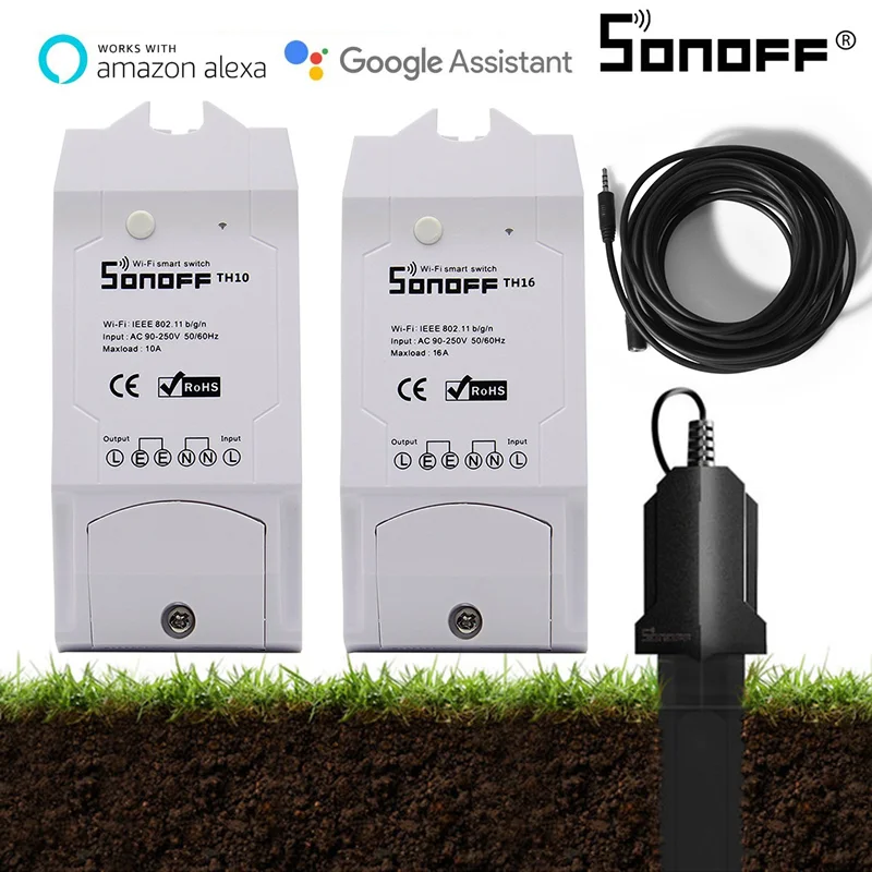 Датчик влажности почвы SONOFF MS01 умный детектор Влажности для растений цветов Alexa