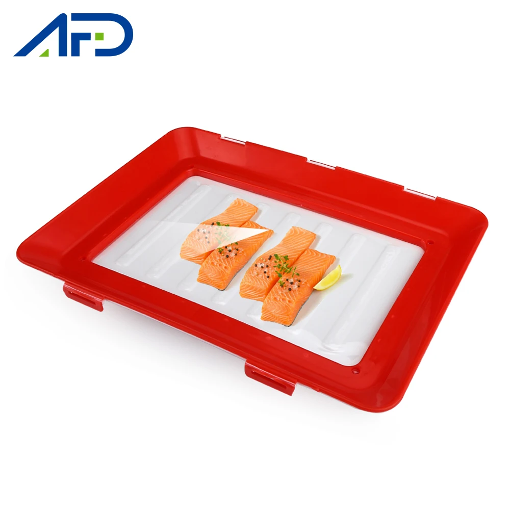 

Creative Food Plastic Preservation Tray Food Fresh Keeping Storage Container Refrigerator Space-saving Food Preservate Tray